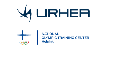 The logos of Urhea and the National Olympic Training Center Helsinki